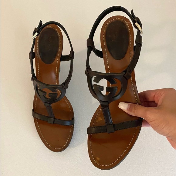 SOLD Authentic Gucci Wedges - Picture 5 of 13